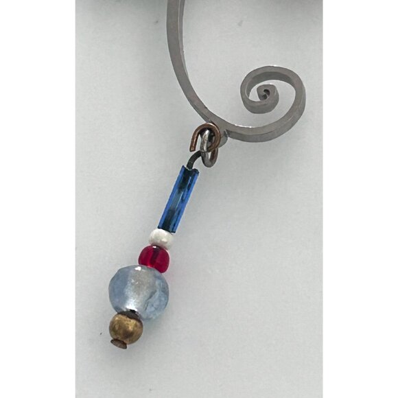 Artistic Brooch Pin Heart House Dangling Bead Unique Metal Jewelry - Picture 3 of 6